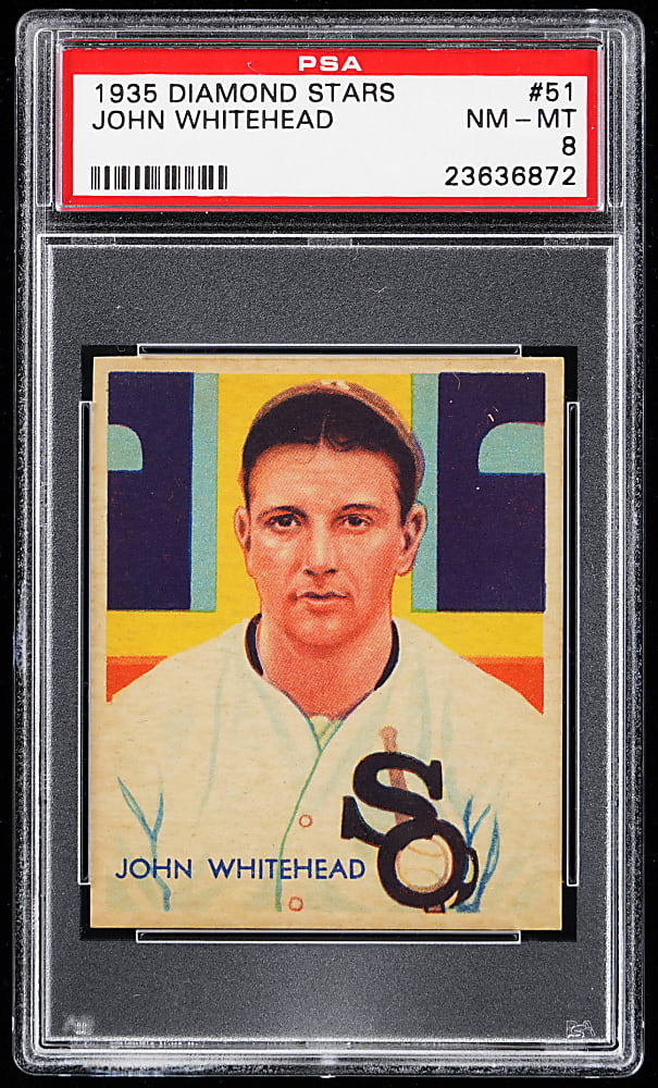 1934-1936 Diamond Stars # 51 John Whitehead PSA NM-MT 8 - Only 5 Higher