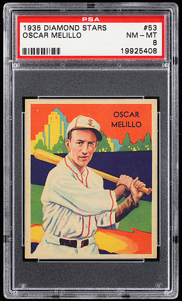 1934-1936 Diamond Stars #53 Oscar Melillo PSA NM-MT 8 - Only 2 Higher