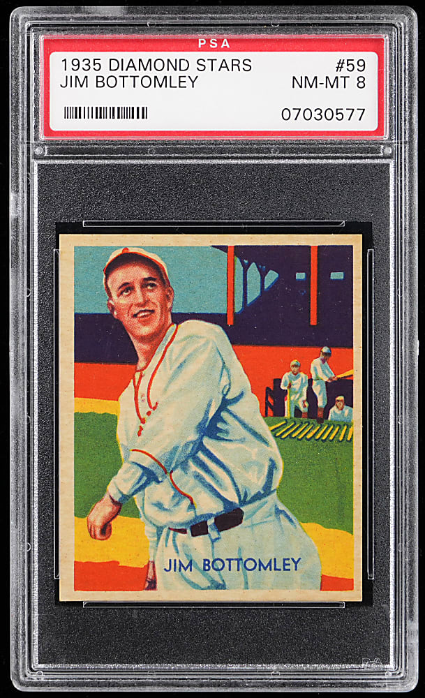 1934-1936 Diamond Stars #59 Jim Bottomley PSA NM-MT 8 - Only 5 Higher