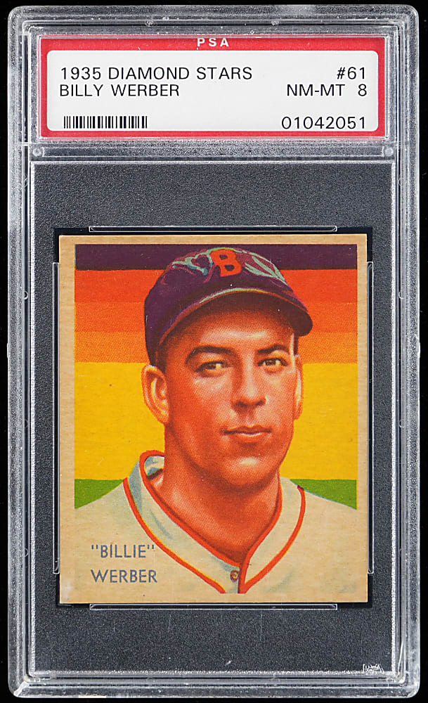 1934-1936 Diamond Stars #61 Billy Werber PSA NM-MT 8 - Only 3 Higher