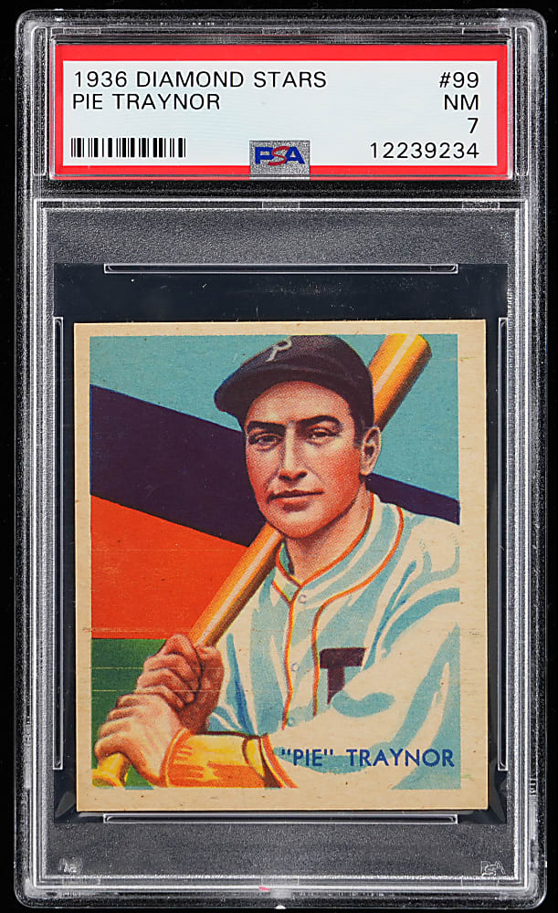1934-1936 Diamond Stars #99 Pie Traynor PSA NM 7