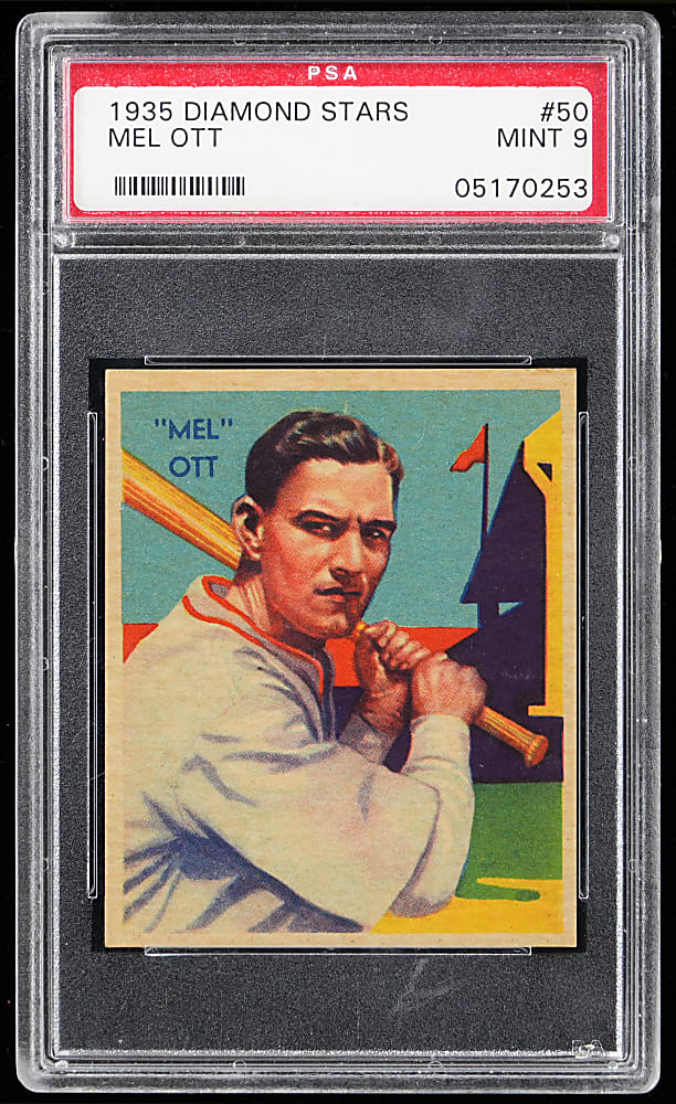 1934-1936 Diamond Stars #50 Mel Ott PSA MINT 9 - Highest Graded!