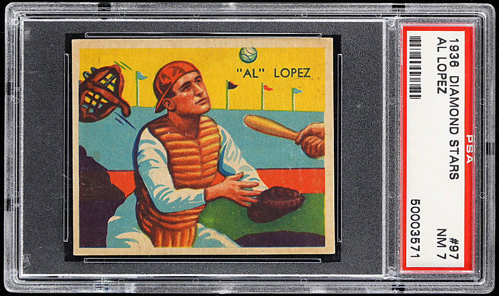 1934-1936 Diamond Stars #97 Al Lopez PSA NM 7