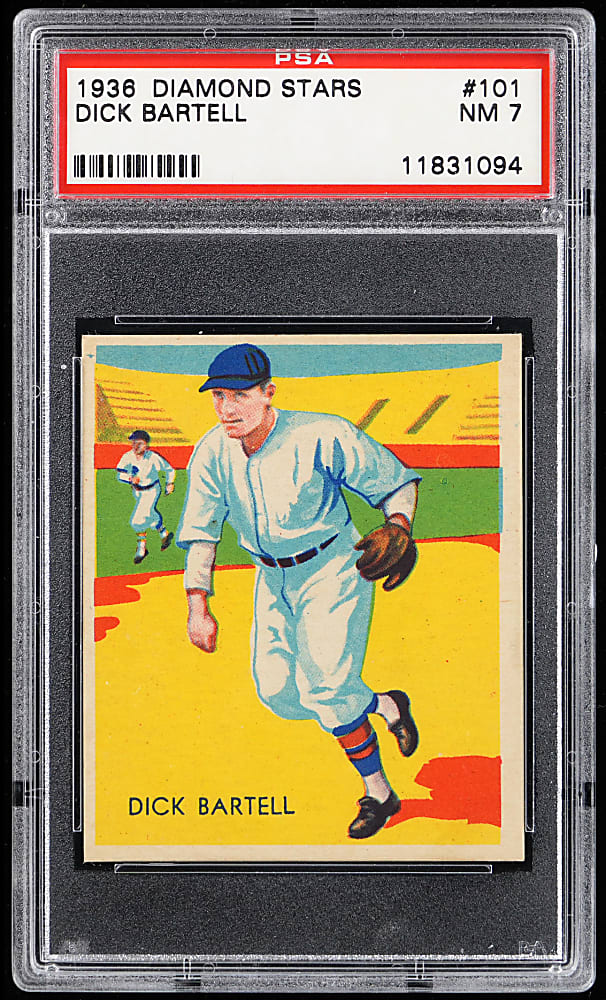 1934-1936 Diamond Stars #101 Dick Bartell PSA NM 7