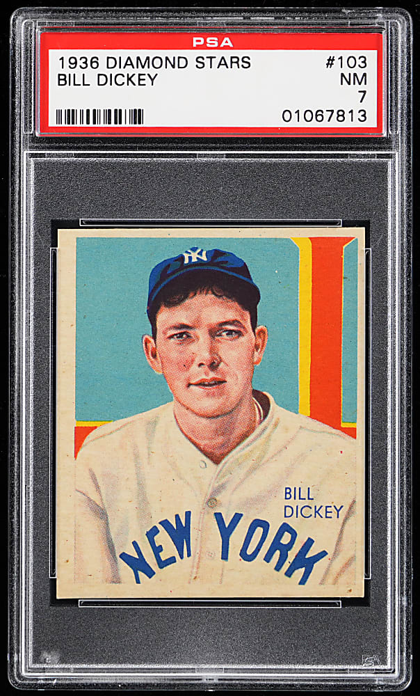 1934-1936 Diamond Stars #103 Bill Dickey PSA NM 7