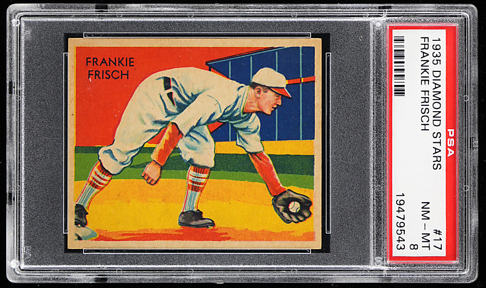 1934-1936 Diamond Stars #17 Frankie Frisch PSA NM-MT 8 - Only 2 Higher