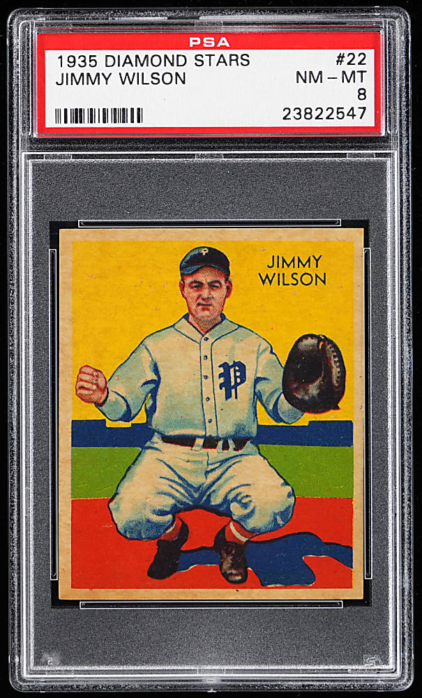 1934-1936 Diamond Stars #22 Jimmy Wilson PSA NM-MT 8 - Only 2 Higher