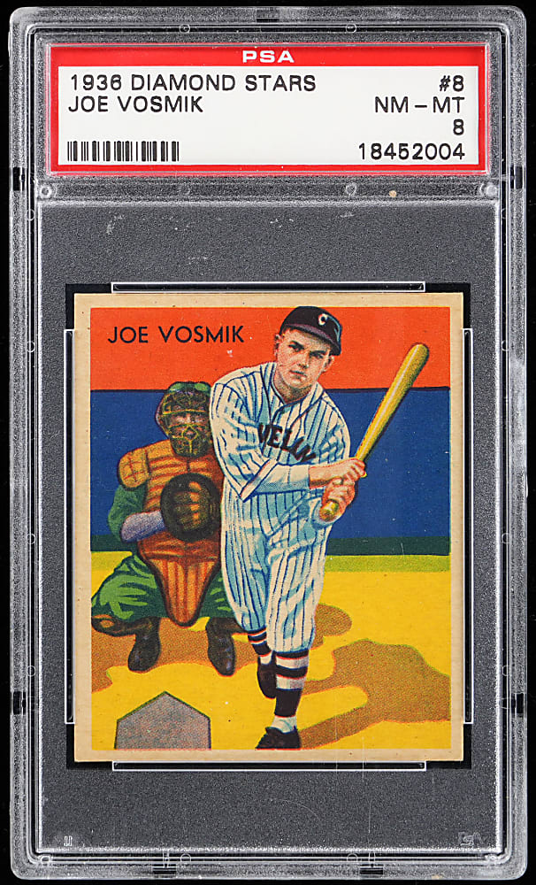 1934-1936 Diamond Stars #8 Joe Vosmik PSA NM-MT 8 - Only 6 Higher