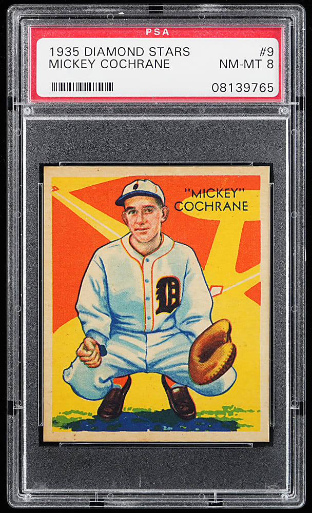 1934-1936 Diamond Stars #9 Mickey Cochrane PSA NM-MT 8 - Only 4 Higher