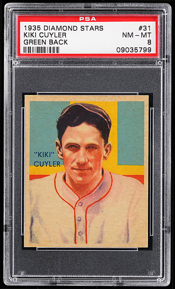 1934-1936 Diamond Stars #31 Kiki Cuyler PSA NM-MT 8 - Only 7 Higher
