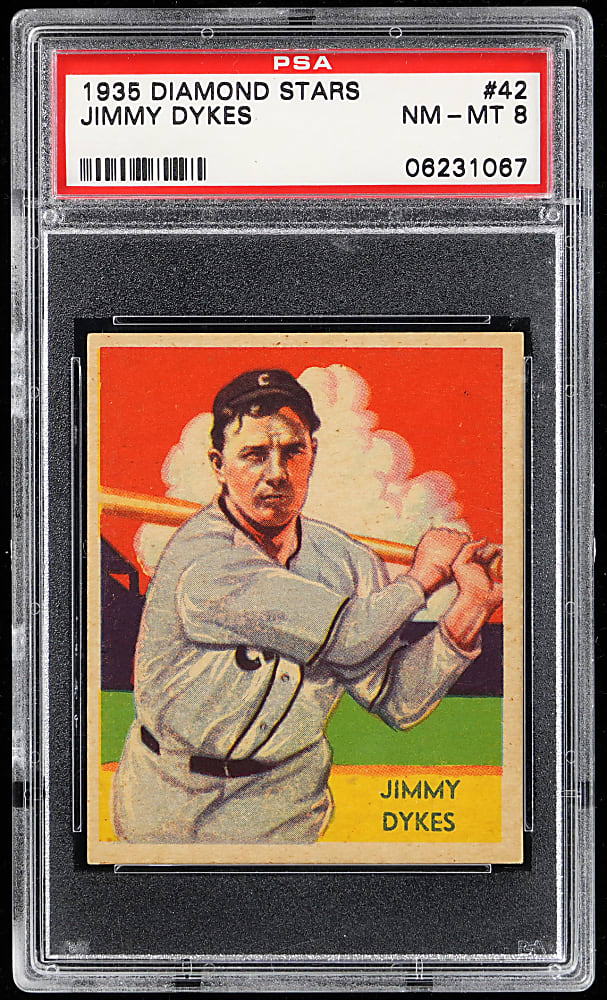 1934-1936 Diamond Stars #42 Jimmy Dykes PSA NM-MT 8 - Only 3 Higher