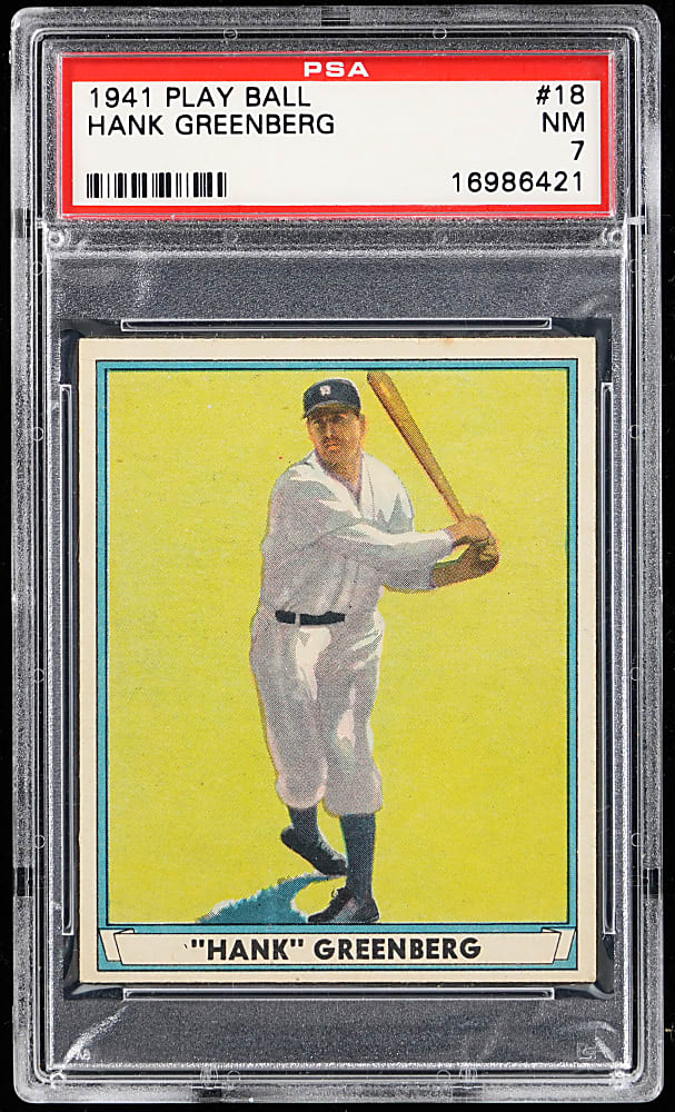 1941 Play Ball #18 Hank Greenberg PSA NM 7