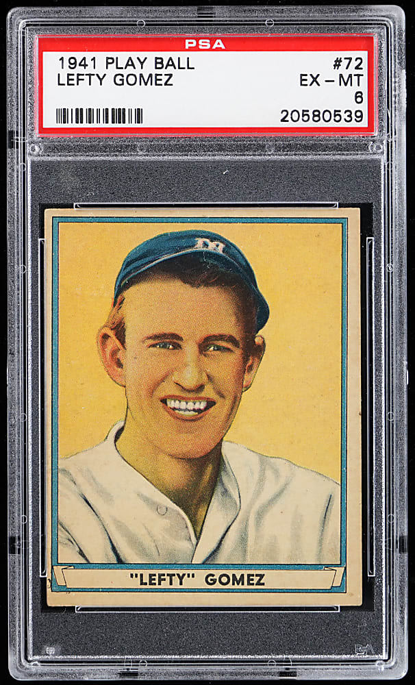 1941 Play Ball #72 Lefty Gomez PSA EX-MT 6