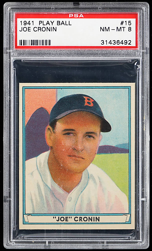 1941 Play Ball #15 Joe Cronin PSA NM-MT 8 - Only 5 Higher