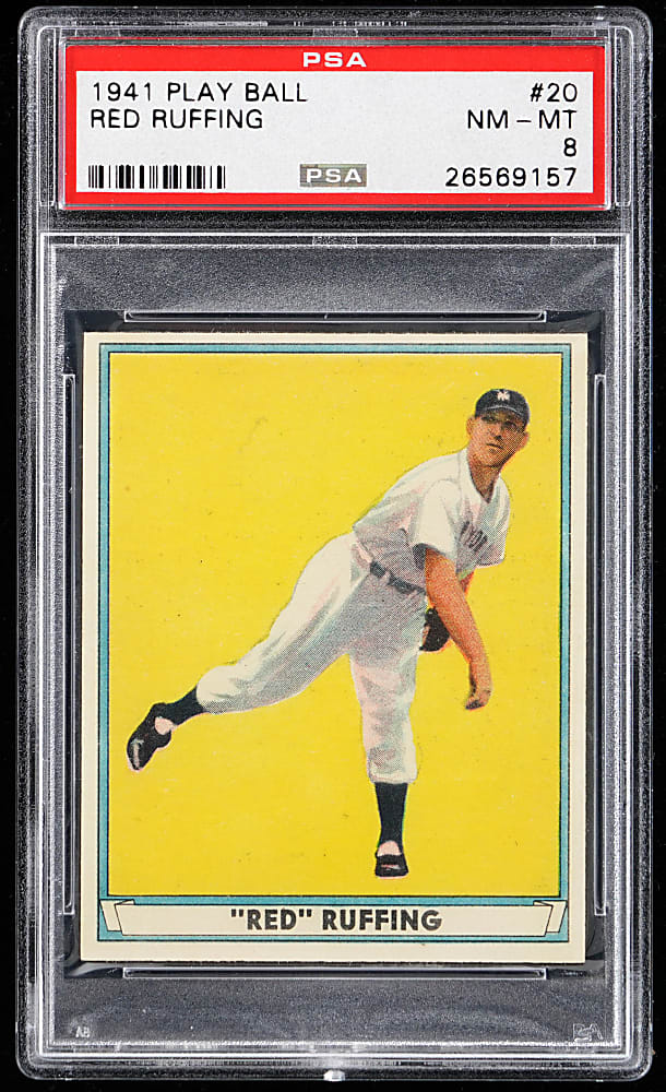1941 Play Ball #20 Red Ruffing PSA NM-MT 8 - Only 5 Higher