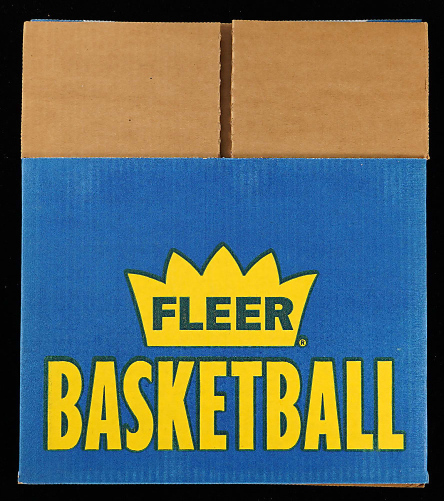1990-1991 Fleer Basketball Unopened Jumbo Box Quartet FASC - Each BBCE with Point of Sale Display Case