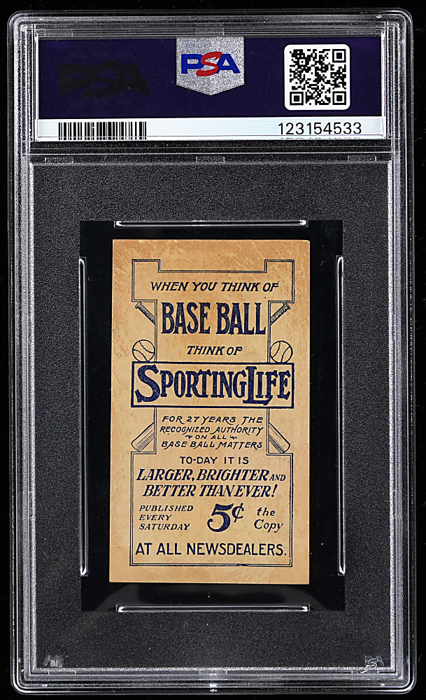 1910-1911 M116 Sporting Life Hans Wagner Pastel Background PSA VG-EX 4
