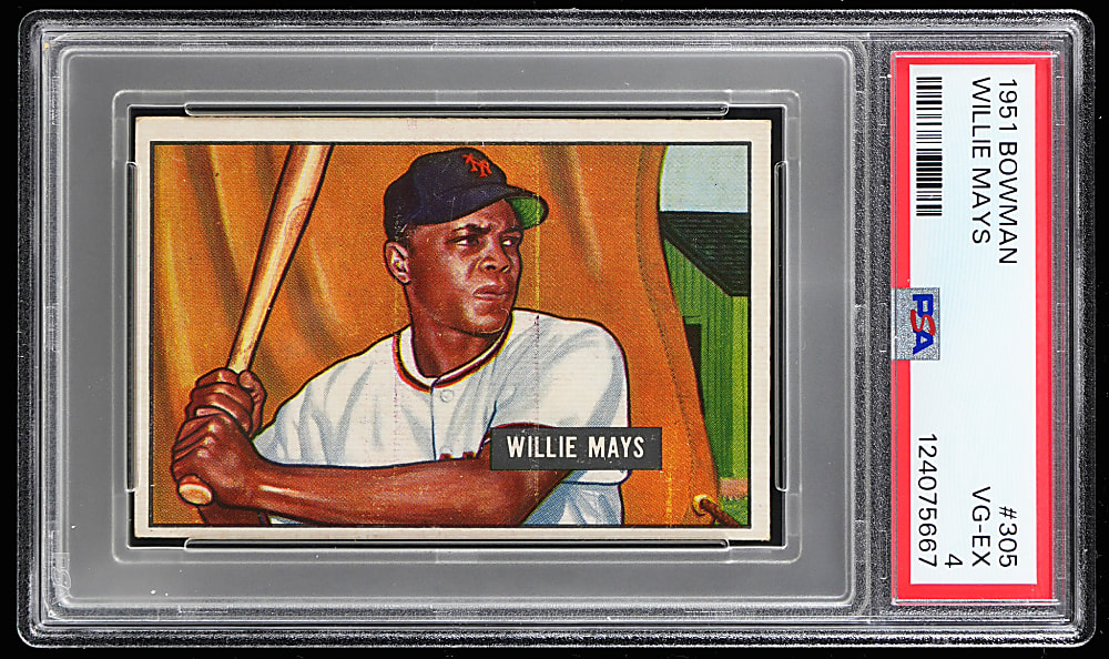 1951 Bowman #305 Willie Mays Rookie PSA VG-EX 4