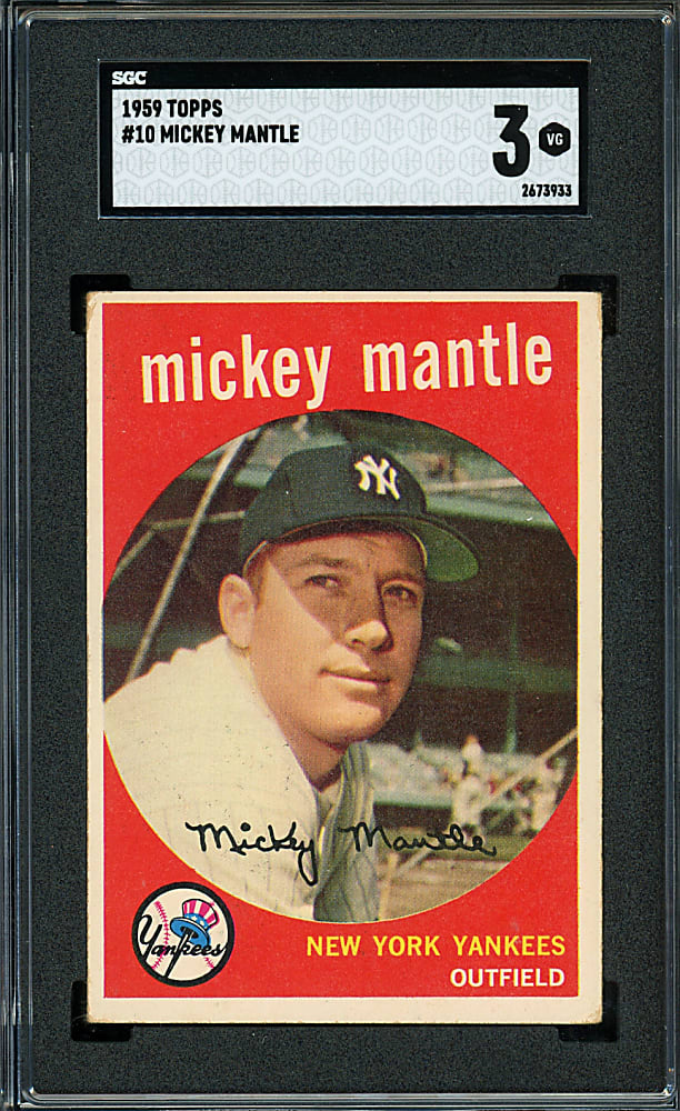 1959 Topps #10 Mickey Mantle SGC VG 3