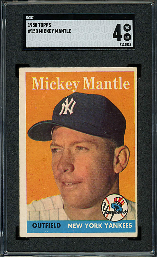 1958 Topps #150 Mickey Mantle SGC VG/EX 4