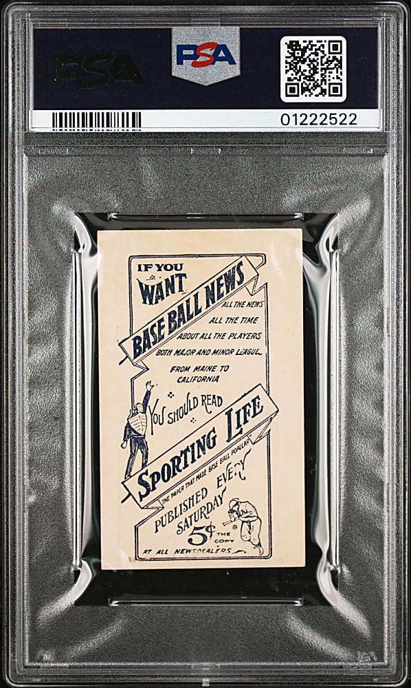 1910-1911 M116 Sporting Life Nap Lajoie Pastel Background PSA EX-MT 6