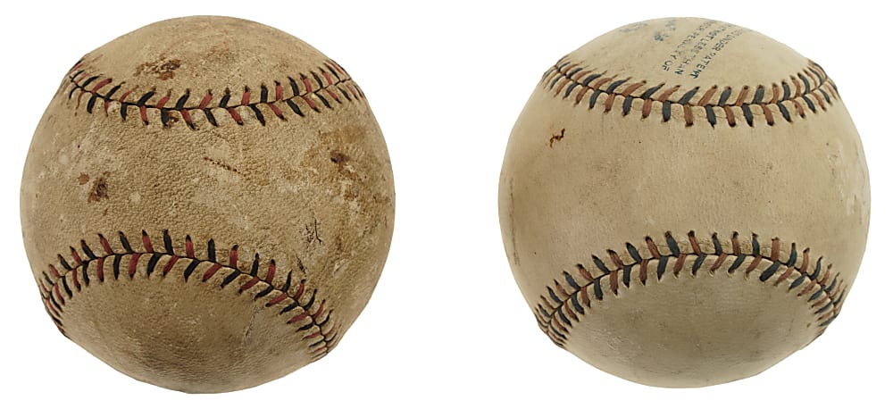 Extremely Rare Circa 1910 Reach Official American League (Ban Johnson) Baseball and Circa 1919-1924 Spalding Official National League Baseball Pair