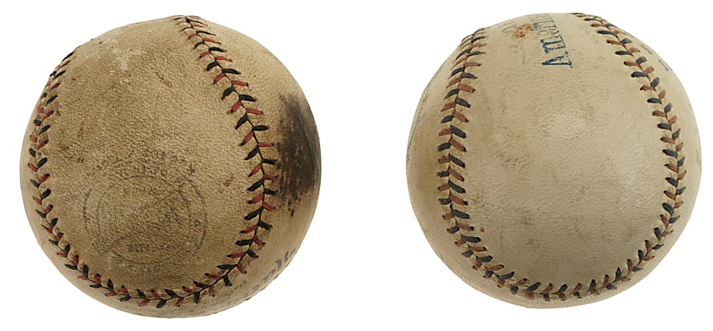 Extremely Rare Circa 1910 Reach Official American League (Ban Johnson) Baseball and Circa 1919-1924 Spalding Official National League Baseball Pair