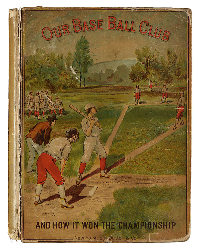 1884 "Our Base Ball Club" Signed First-Edition Hardcover Book - Superb Early Baseball Cover Artwork!