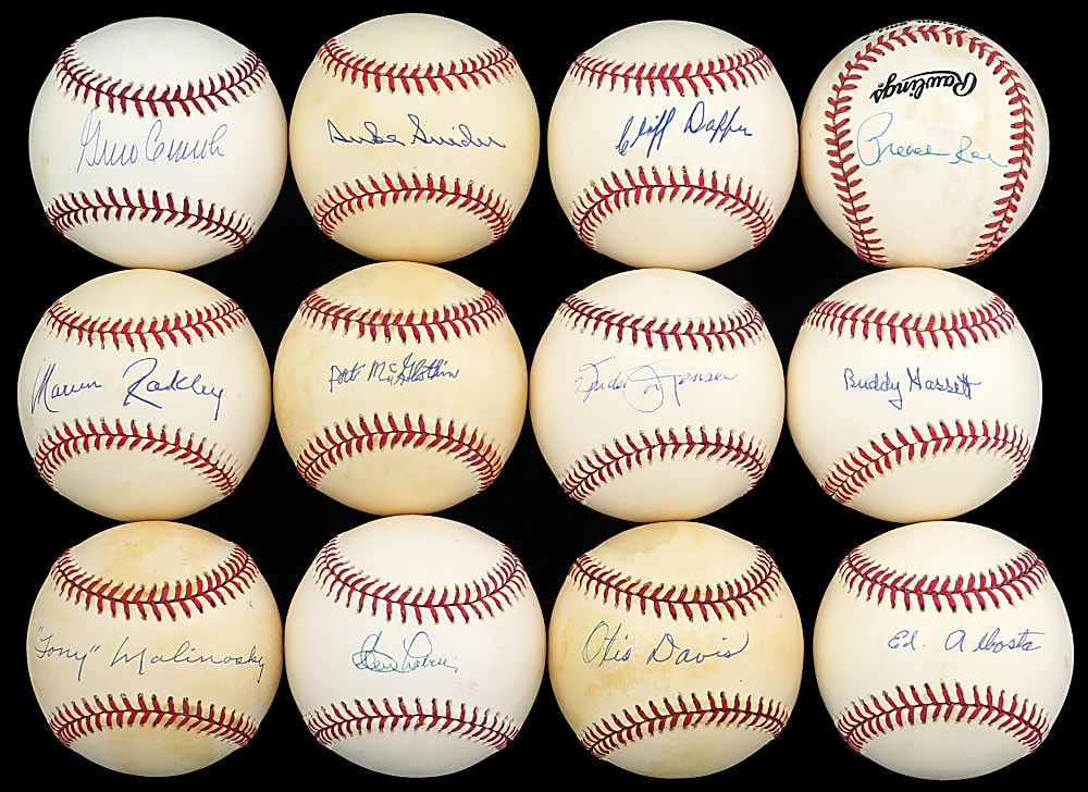 Brooklyn Dodgers Single-Signed Baseball Collection of (60)