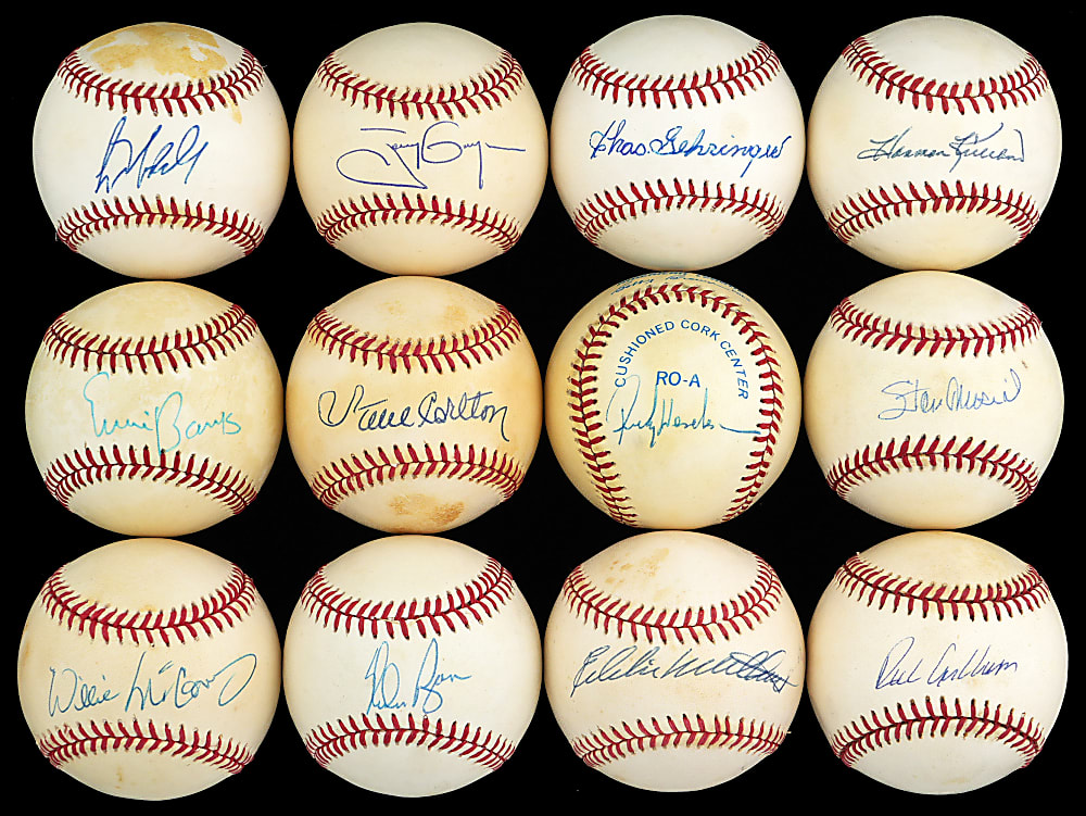 Hall of Famer Single-Signed Baseball Collection (60) with Gwynn & Ryan