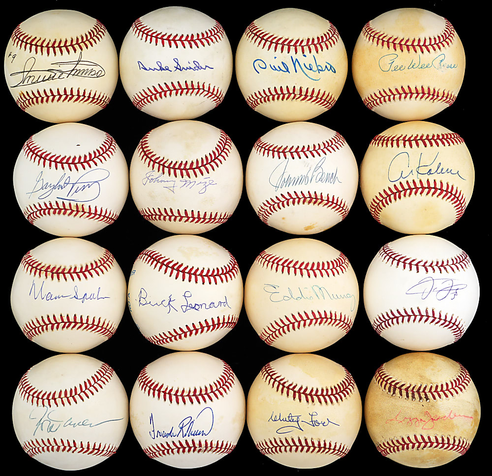 Hall of Famer Single-Signed Baseball Collection (60) with Gwynn & Ryan