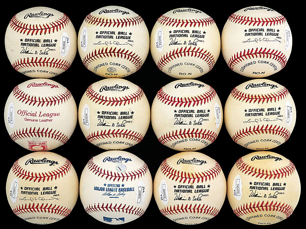 Warren Spahn & Duke Snider Single-Signed Dozen - All JSA