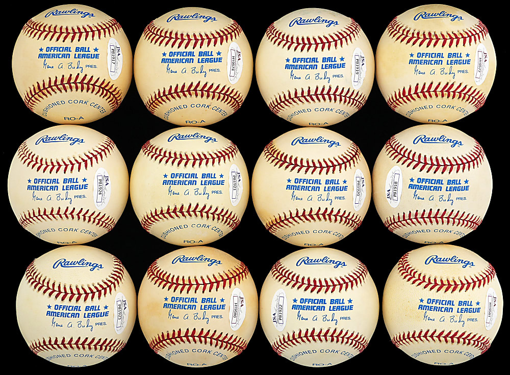 Bill "Moose" Skowron Signed & Inscribed Baseballs (12) with (4) World Series Champs, (4) World Series Games Played Inscriptions - All JSA
