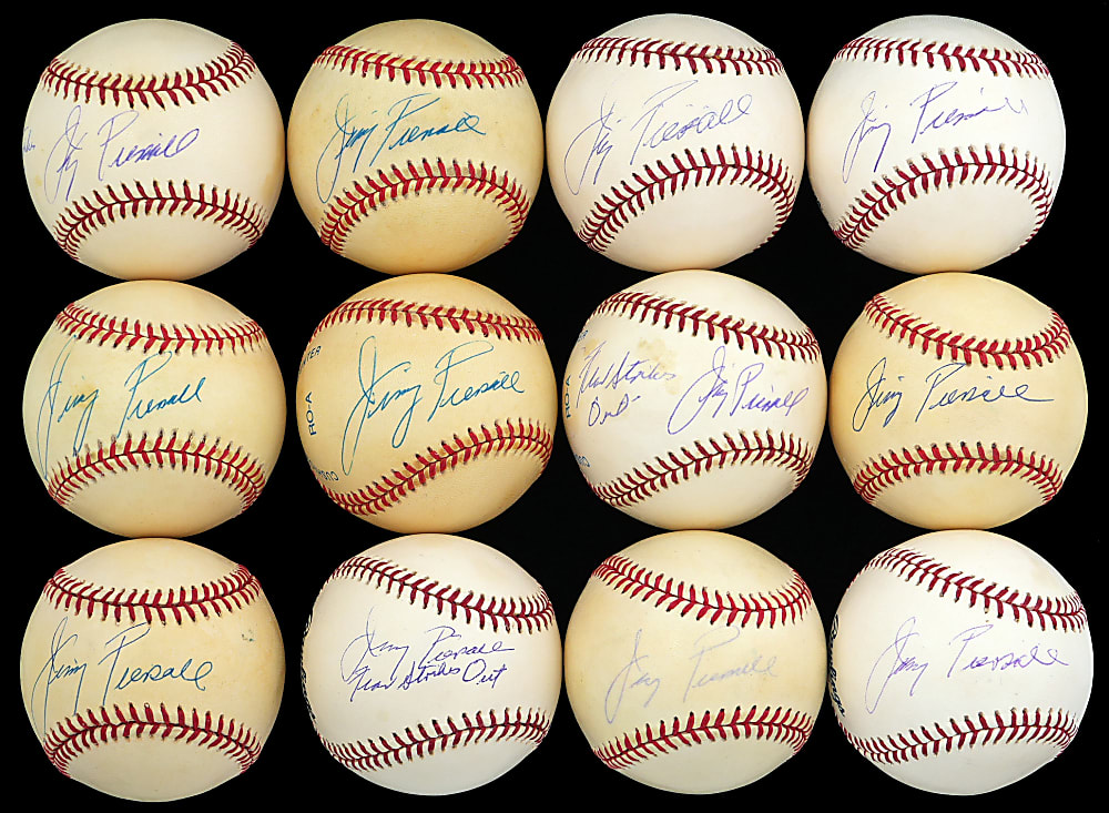 Jimmy Piersall Signed Baseballs (12) - All JSA