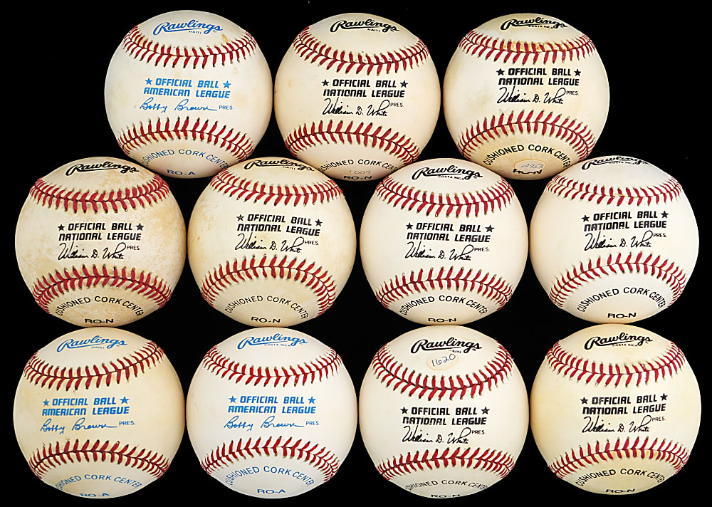 Vern Law (12), Ron Hunt (10) & Mel Harder (10) Single Signed Baseballs Group - All Individually Certed