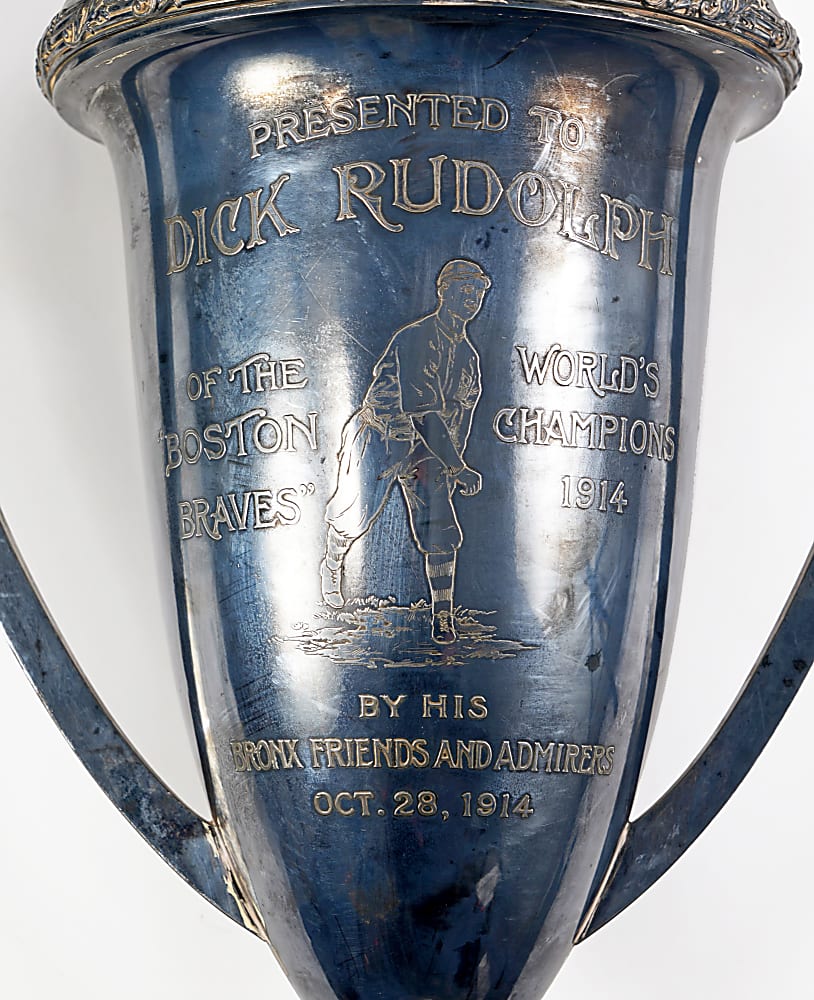 Remarkable 1914 Dick Rudolph Boston Braves World's Champions Presentation Trophy