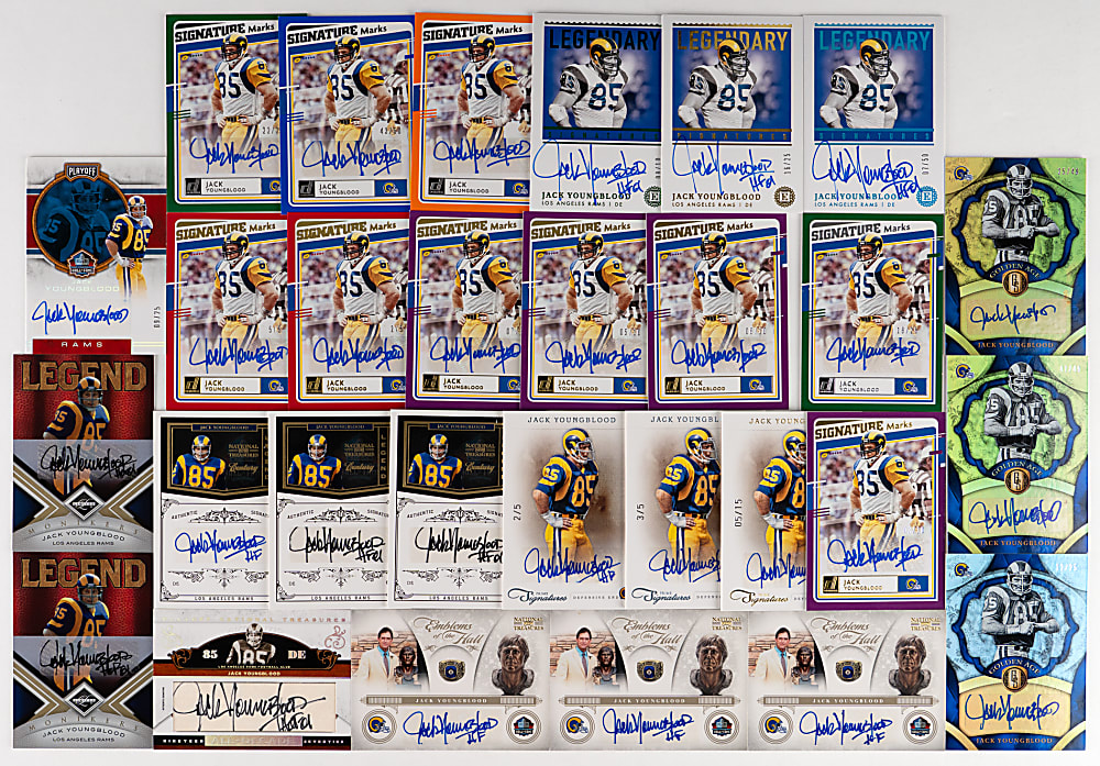 Jack Youngblood Panini Product Certified Autograph Collection (57) with (7) #1/1