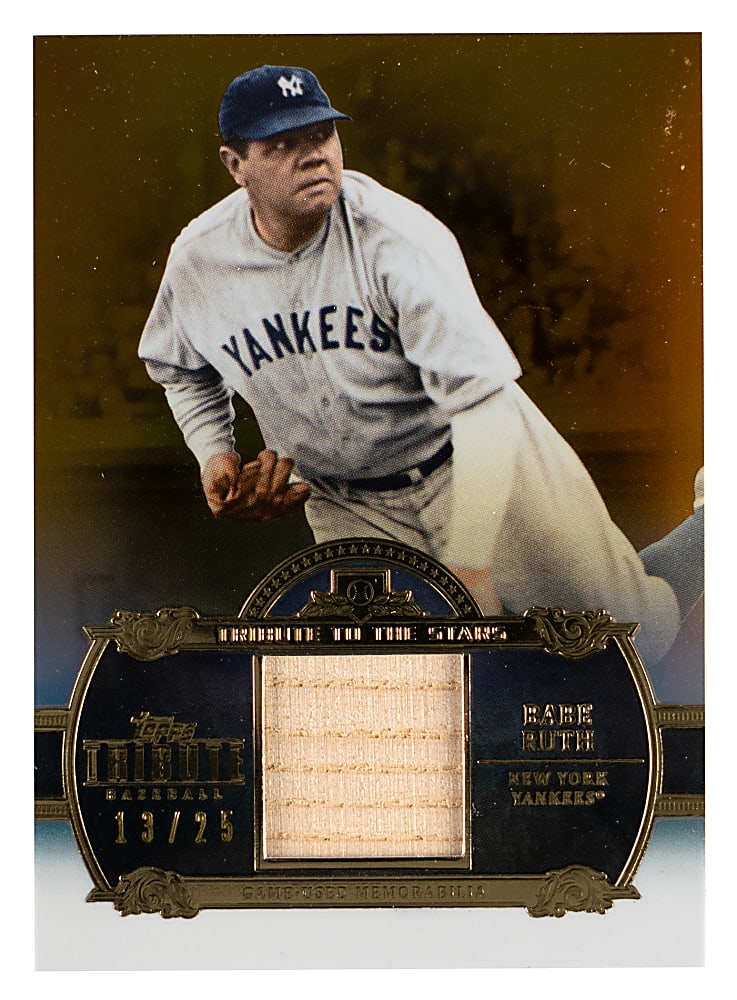 2013 Topps Tribute Babe Ruth To The Stars Relic Gold Parallel #/25