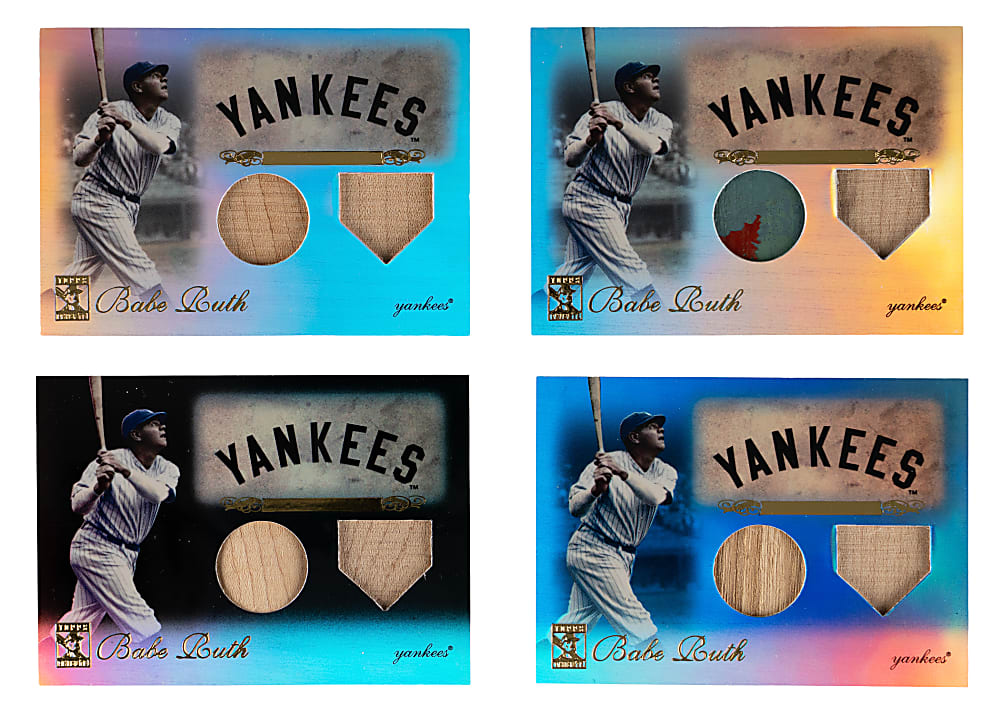 2009 Topps Tribute Babe Ruth #1 Dual Relic Collection (4) with #/50
