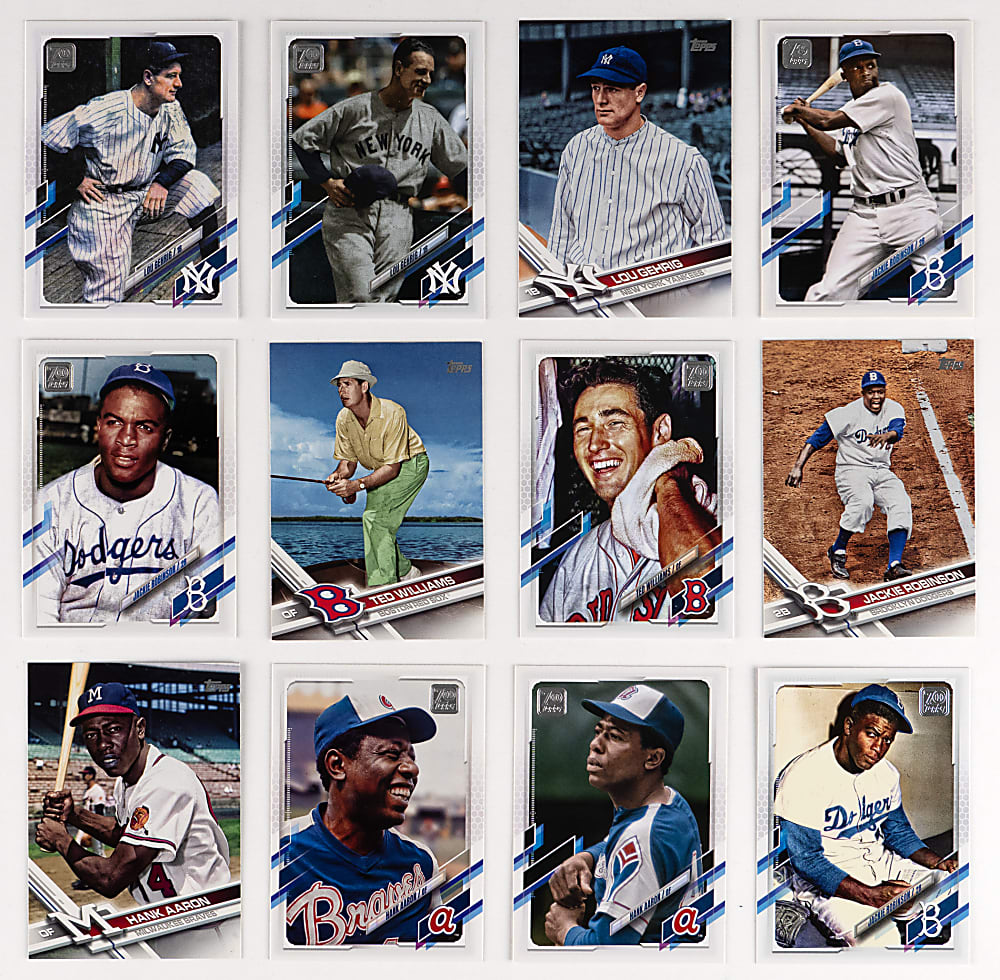 2017 & 2022 Topps Legends Variations Near Complete/Partial Set Pair - (68 Total Cards)