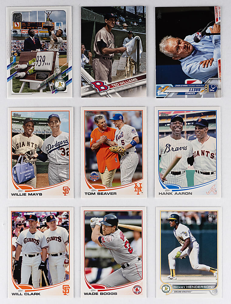 2013-2022 Topps Legends Variations High-End Super Shortprints (SSP) Collection (9) Different with Aaron, Mays & Seaver