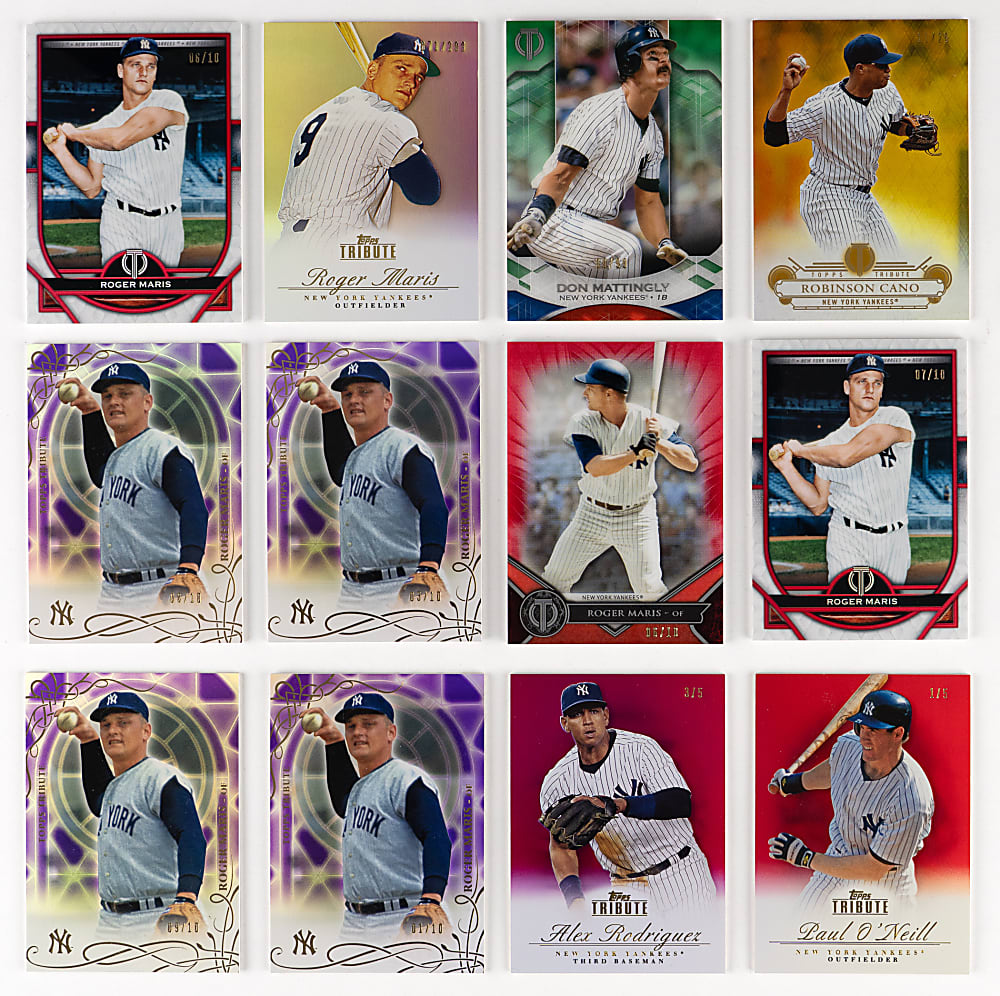 2012-2022 Topps Tribute New York Yankees Superstar Numbered Parallel Collection (52) with (12) Aaron Judge & Several Low Numbers
