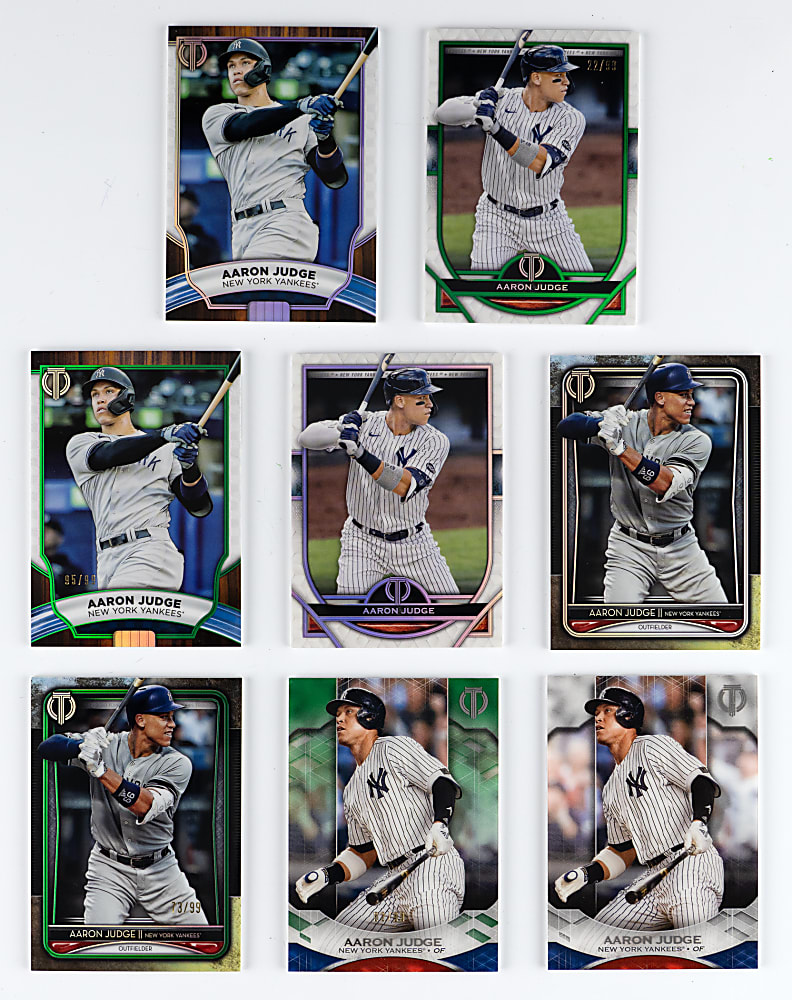 2019-2022 Topps Tribute Aaron Judge Near Rainbow Set Run - (17 Total Cards)