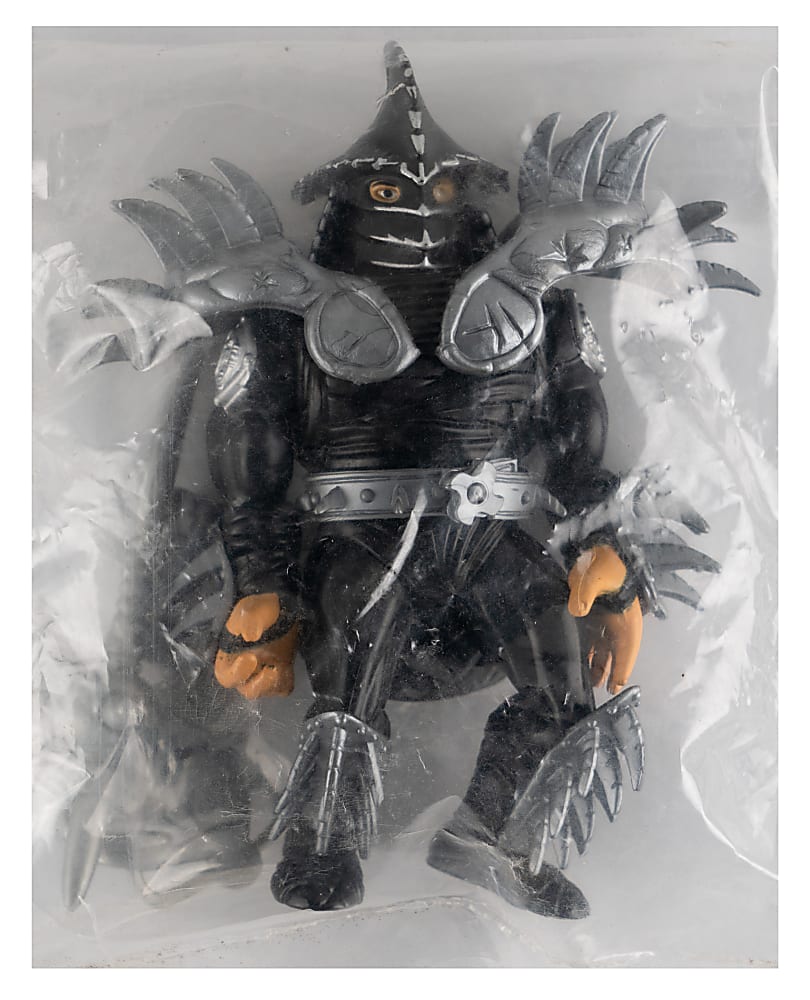 1991 Rare Chef Boyardee Teenage Mutant Ninja Turtles Black Super Shredder Mail Order Exclusive Action Figure with Accessories in Unopened Bag