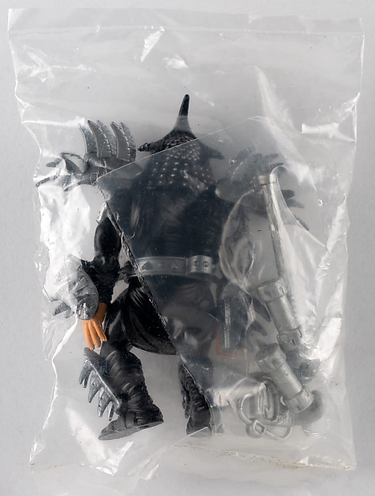 1991 Rare Chef Boyardee Teenage Mutant Ninja Turtles Black Super Shredder Mail Order Exclusive Action Figure with Accessories in Unopened Bag