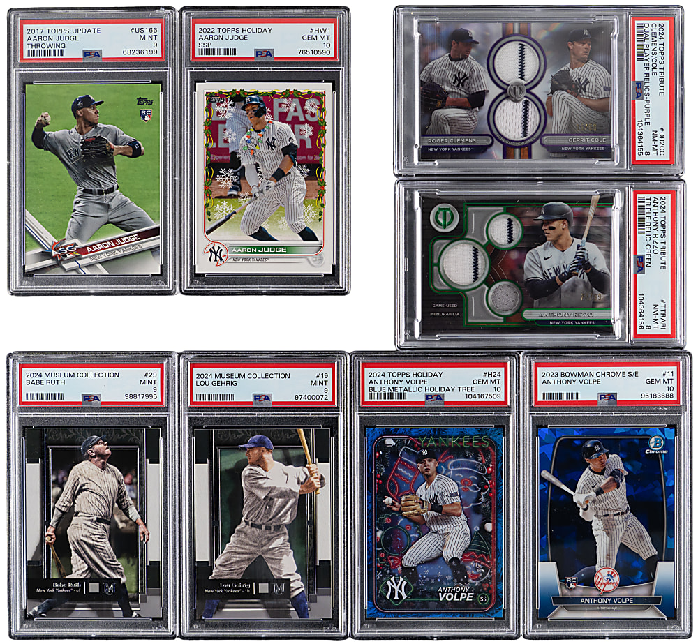2017-2024 New York Yankees PSA Graded Stars (16) with (2) Aaron Judge Including Rookie & GEM MINT 10 SSP