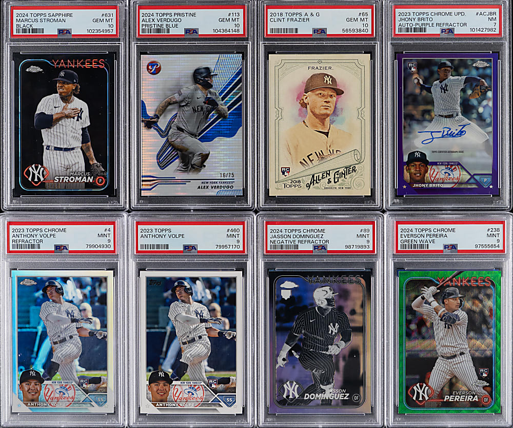 2017-2024 New York Yankees PSA Graded Stars (16) with (2) Aaron Judge Including Rookie & GEM MINT 10 SSP