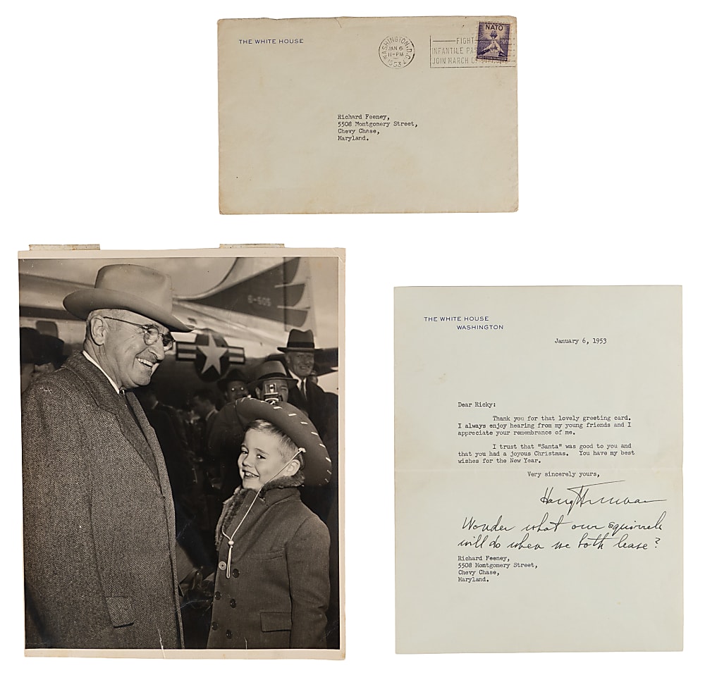 Harry S. Truman Signed "Mr. President" Books (2) with Limited-Edition Copy Plus Typed Letter Signed & Acme Newspictures Photograph - Each Signature with Full JSA LOA