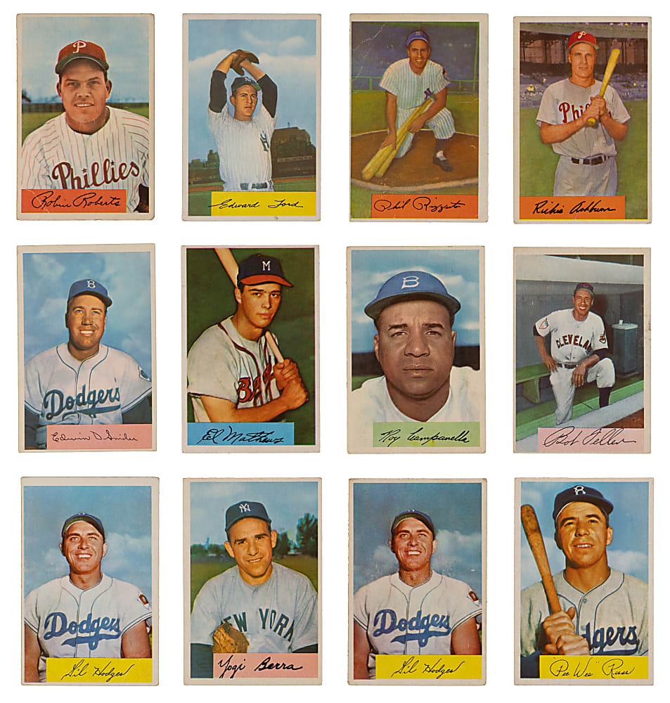 1954 Bowman Near Complete Set (222/224) with Gil Hodges Variation - (223) Total Cards