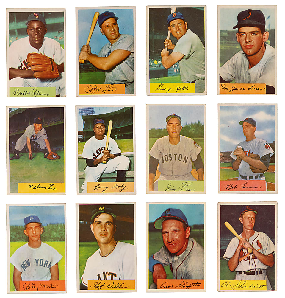 1954 Bowman Near Complete Set (222/224) with Gil Hodges Variation - (223) Total Cards